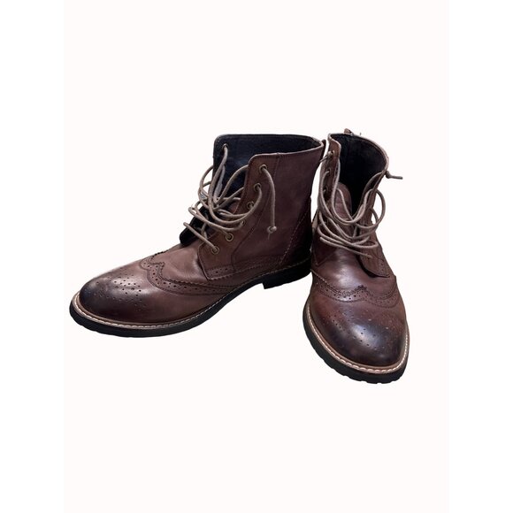 Dr Scholls men’s brown leather oxford boots size 12M SKu 4890